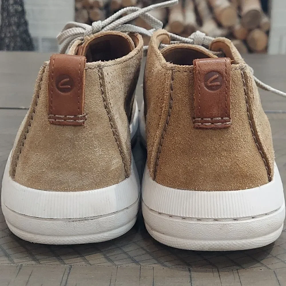 Clarks Driftway Seam Dark Sand Suede Chukka Boot Sz 10.5M